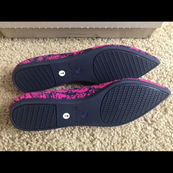 *Retired* Rothy ’s Fuschia Navy Snake 7 - Picture 3 of 8